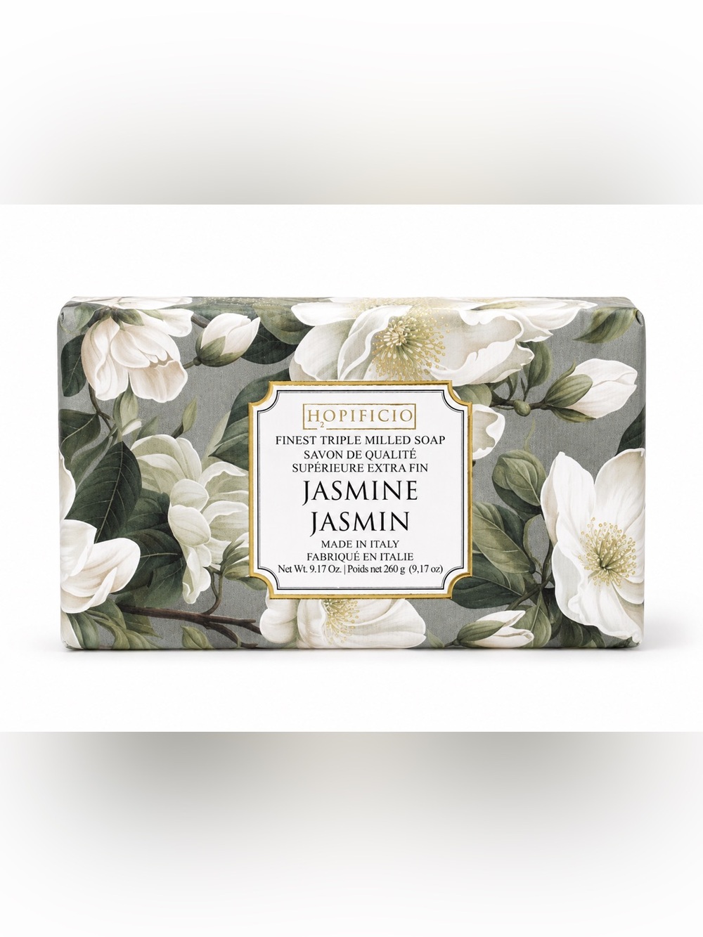 Hopificio Italian Luxury Bath Bar Soap Jasmine scented large 9.17 oz